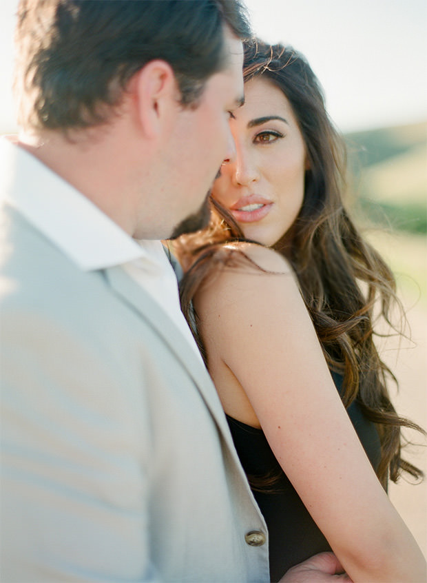 Engagement Session in Monterey, CA in the rolling hills during sunset